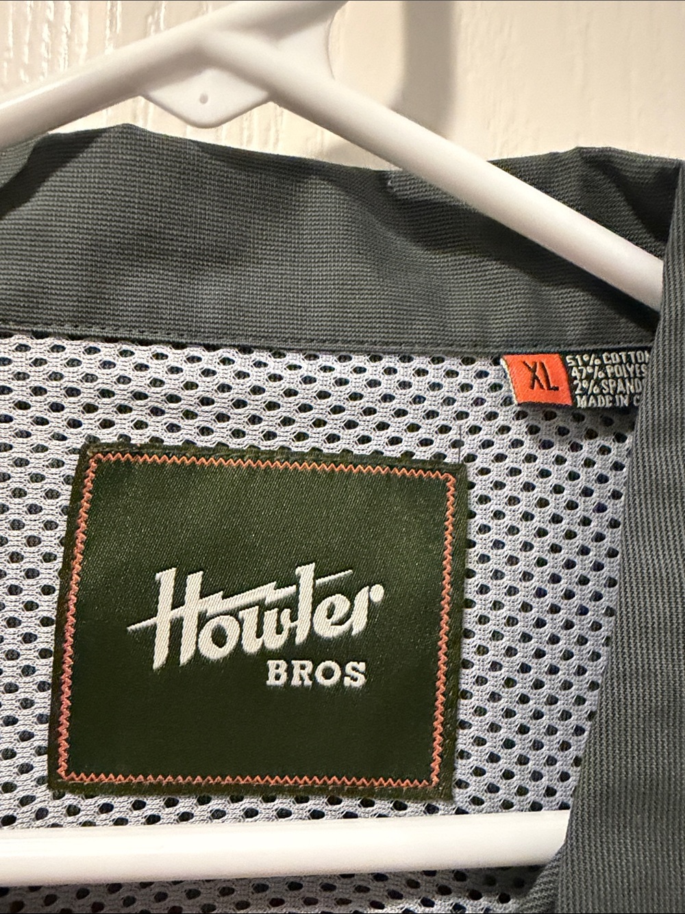 Howler Brothers Olive Green Short-Sleeve Embroidered Guayavera - Picture 2 of 3